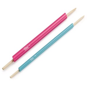 Set per girare Prym Love, 2 misure (M/L), turchese e rosa, per girare facilmente tubolari di tessuto.