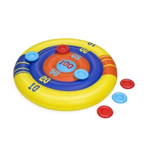 Jeu de lancer Bestway Disc Champion : Cible flottante avec frisbees pour jeux de piscine.