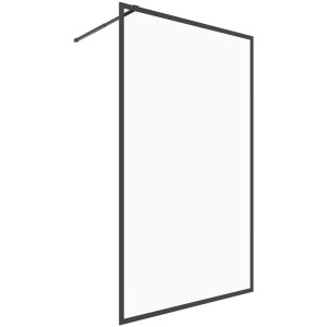 Paroi de douche à l'italienne Baliv DUK-120.81, 195x120 cm, avec cadre noir.