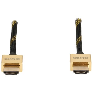 Cavo Schwaiger HDMI Slim Gold, 1,5 m, per computer e multimedia.