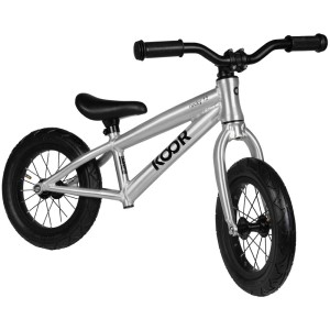 Bici senza pedali Koor Ruuky Sportivo 12 color argento per bambini da 1,5 a 3 anni.
