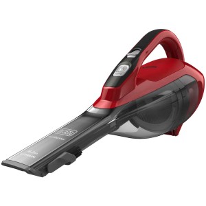 Aspirateur à main sans fil rouge Black+Decker Dustbuster DVA315J pour petits nettoyages.