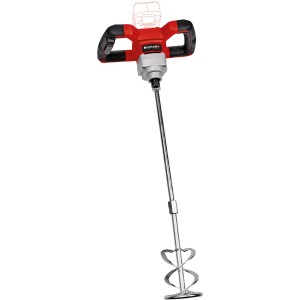 Einhell Power X-Change TE-MX 18 Li mélangeur de peinture et mortier sans fil, rouge/argent, avec accessoire de mélange. Pour peintures, mortier et plus.