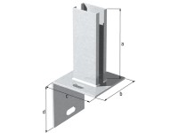 Gah Alberts Pfostenträger für Zaunpfosten für Doppelstab-Gittermatten feuerverzi