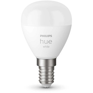 Philips Hue White E14 LED-Lampe, 40W, dimmbar für warmweißes Licht.