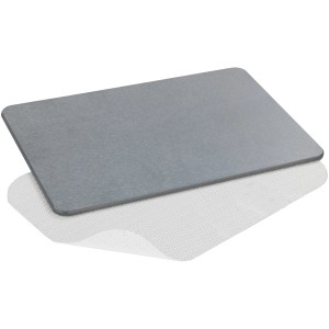 Tappetino da bagno grigio Wenko Simi, 60x39 cm, in diatomite con rete antiscivolo per una presa sicura in bagno.