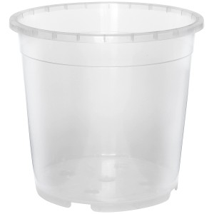 Vaso trasparente per orchidee, Ø 15 cm, con fori per una ventilazione ottimale.