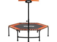 Salta Fitness-Trampolin Schwarz-Orange Ø 128 cm mit Griffstange