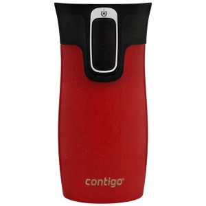 Tazza termica rossa Contigo West Loop in acciaio inox, 300 ml, con chiusura Autoseal.