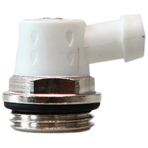 Robinet de vidange Mateu ELV, laiton nickelé, 3/8 pouce, pour installation de chauffage.