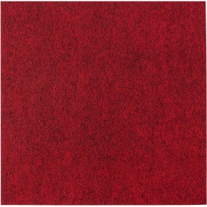 Dalle de moquette Andiamo rouge auto-adhésive (40x40 cm) avec texture côtelée.