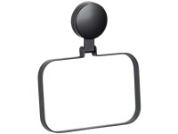 WENKO Support Sèche-Cheveux Mural Pavia - Fixation Sans Perçage Static-Loc Plus - Noir