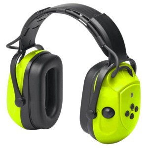 Casque antibruit Gebol Profi Bluetooth, jaune/noir, pour une protection et un confort optimal.
