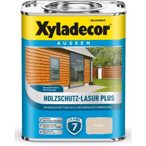 Xyladecor Holzschutz-Lasur Plus Farblos, 0,75l Dose. Holzlasur für langanhaltenden Wetterschutz.
