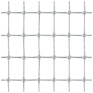 Clôture argentée Tenax Millennium en polypropylène avec structure en maille.