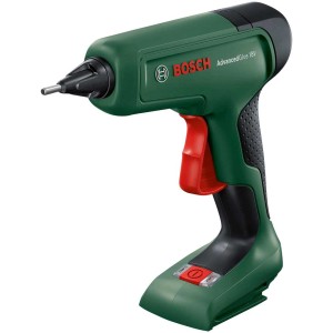 Pistola per colla a caldo a batteria Bosch AdvancedGlue 18V (batteria non inclusa) in verde e nero.