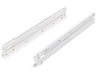 Rollenführung Überauszug Stahl pulverbeschichtet Weiss 450 mm