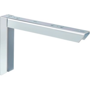 Console d'étagère galvanisée résistante, 25x40 cm, pour étagères supportant jusqu'à 80 kg.