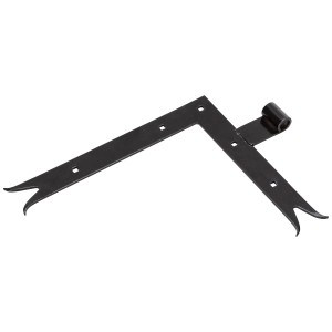 Équerre de volet noire droite, 400x250 mm, en acier, pour volets mobiles.