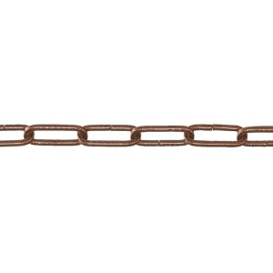 Conacord Zierkette, Stahl gehämmert, kupferbraun, Ø 3 mm, Meterware.