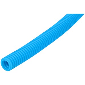 Gaine électrique ondulée M16 bleue en polypropylène, longueur 25 m.