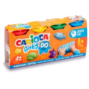 Carioca Baby Do Modelliermasse, 8 Farben, für Kinder ab 1 Jahr, zum kreativen Spielen und Formen.