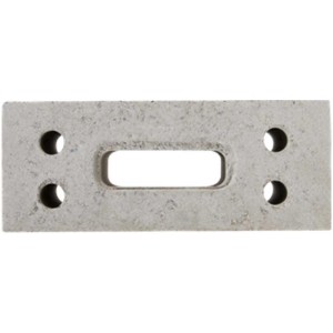 Kalksandstein K15/14l, 140x250x145mm, mit Aussparung und Löchern, für Mauerarbeiten.