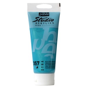 Pébéo Acrylique Studio Acrylics Dyna Vert Bleu, tube de 100 ml.