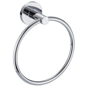 Portasciugamani Diaqua Oslo, cromato, per montaggio a parete. Accessorio bagno in metallo.