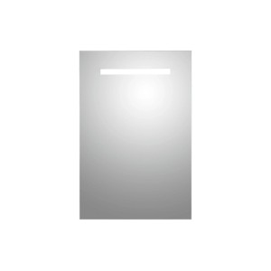 Specchio luminoso a LED rettangolare a forma di cristallo Primo, 40x60 cm, per bagno o toilette ospiti.