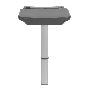 Wenko Secura Premium siège de douche rabattable anthracite avec pied réglable en aluminium pour la sécurité de la salle de bain.