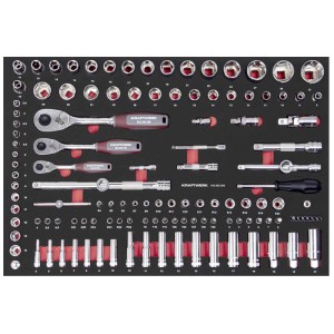 Kraftwerk PT800 Pro jeu d'outils (278 pièces) dans le chariot d'atelier.