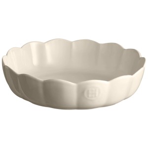 Teglia da forno Madeleine Emile Henry beige, rotonda, Ø 27 cm, per torte e dessert.