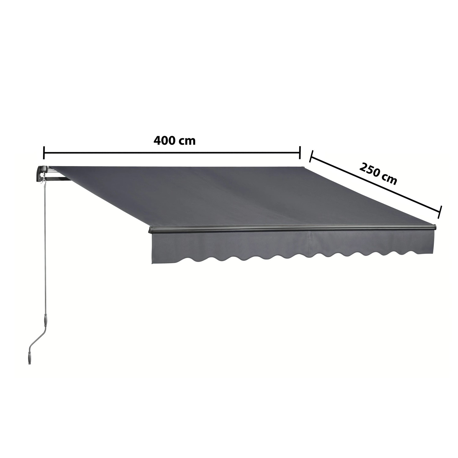 Gelenkarm-Markise Anthrazit 400 x 250 cm
