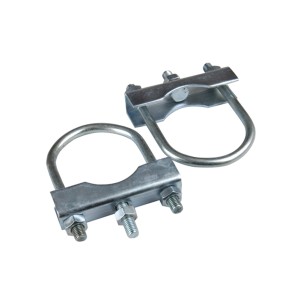 Unitec fascette stringitubo tonde, 2 pezzi, zincate, per staffe di fissaggio su rimorchi auto.