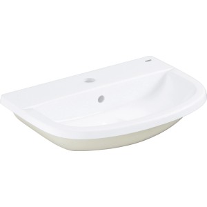 Lavabo da incasso Grohe Bau Ceramic, bianco, 55 cm, con foro rubinetto e troppopieno.
