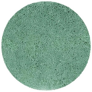 Tapis de bain rond Spirella Highland Basilic vert clair à surface douce, Ø 110 cm.