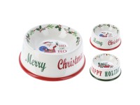 Tiernapf Weihnachten Keramik Ø 17,2 / Höhe 6,5 cm / assortiert / 1 Stk.