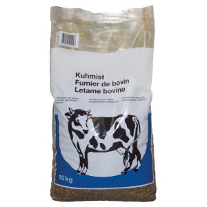 Sack Geistlich Kuhmist Bio-Dünger, 10 kg, mit Kuh-Motiv. Natürlicher Dünger für Gemüse, Stauden und Sträucher.