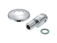 Euro-Abstellverschraubung exzentrisch Messing verchromt 1/2