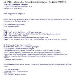 Mr. & Mrs. Lufterfrischer Cedar Wood, Autopflege für frischen Duft im Auto.