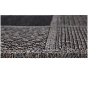 Gros plan du tapis Andiamo Utah Taupe, tapis moderne à motifs, 57x110 cm.