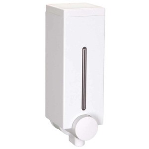 Weißer Diaqua Wandseifenspender Compact, 450 ml, mit Füllstandsanzeige.