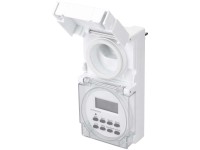 Zeitschaltuhr digital Weiss 230 V / 10 A / IP55