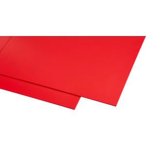 Lastra in plastica rossa Guttagliss Hobbycolor, 50x100cm, ideale per il fai da te.