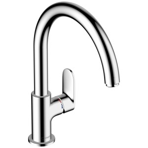 Miscelatore cucina Hansgrohe Vernis Blend M35 cromato con bocca alta.