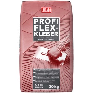 Flexkleber Profi C2TE, 30 kg Sack, geeignet für Fliesen und Feinsteinzeug im Innen- und Außenbereich.