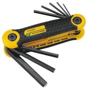 Set di chiavi esagonali Proxxon HX, 8 pezzi, con supporto per viti a brugola.