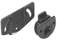 Hettich SlideLine 55 Montagesatz für eine Tür 12 kg Kunststoff Braun