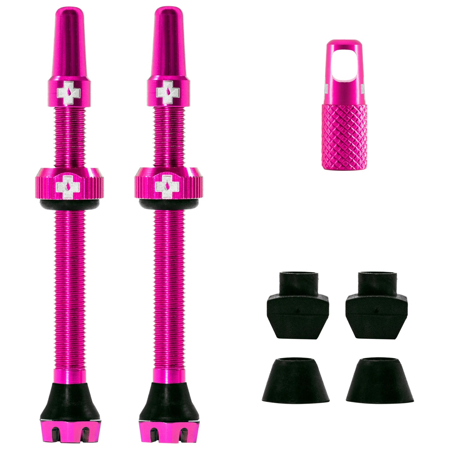 Muc-Off Kit à valve Tubeless Valve Kit V2 Pink 60 mm